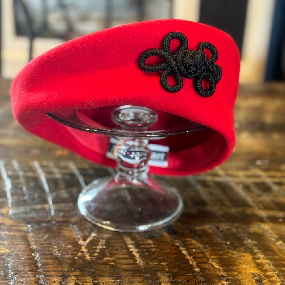Vintage red wool hat.